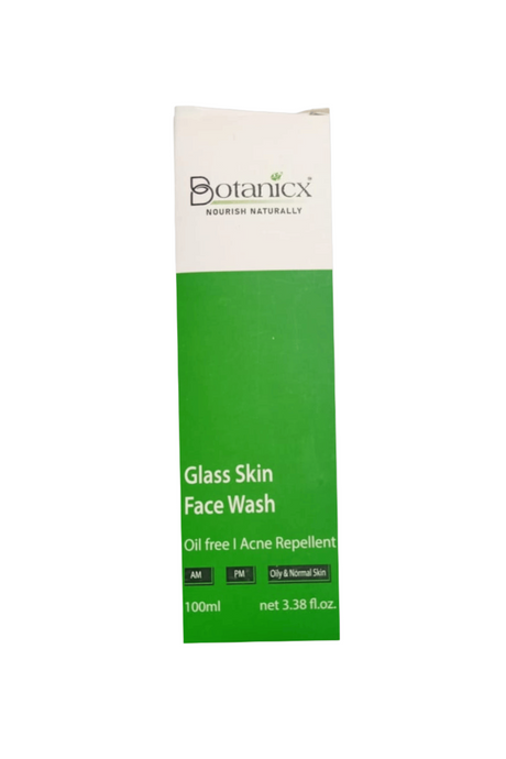 botanicx face wash glass skin 100ml