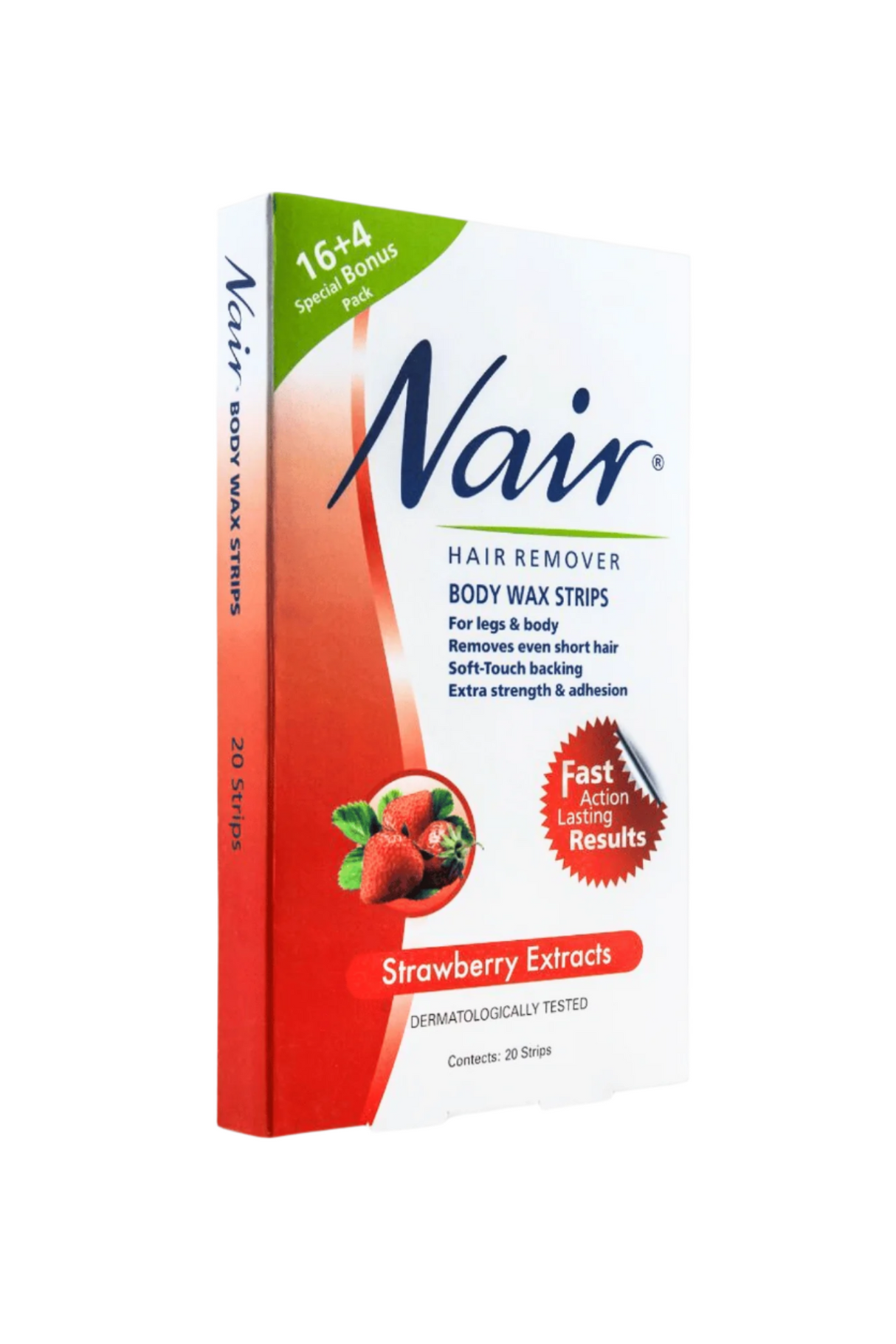 nair body wax strips strawberry 20p