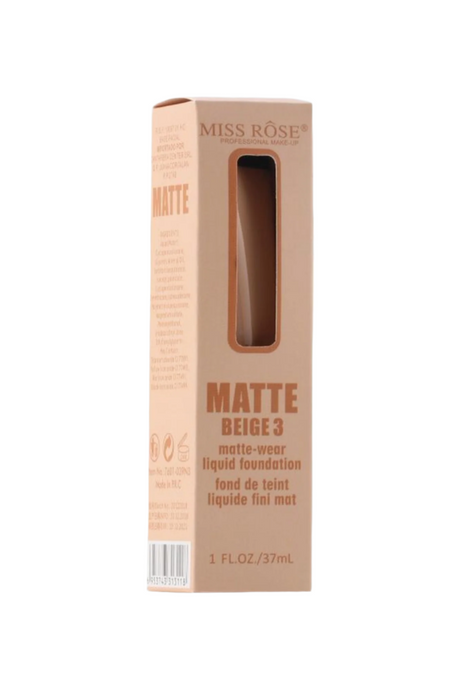 miss rose foundation liquid beige 3 37ml