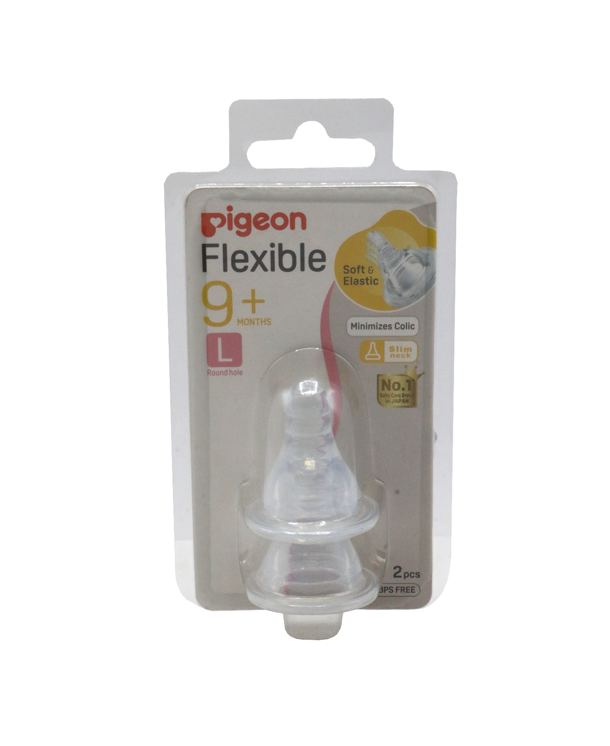pigeon nipple flexible 9m+ 2pc 78486