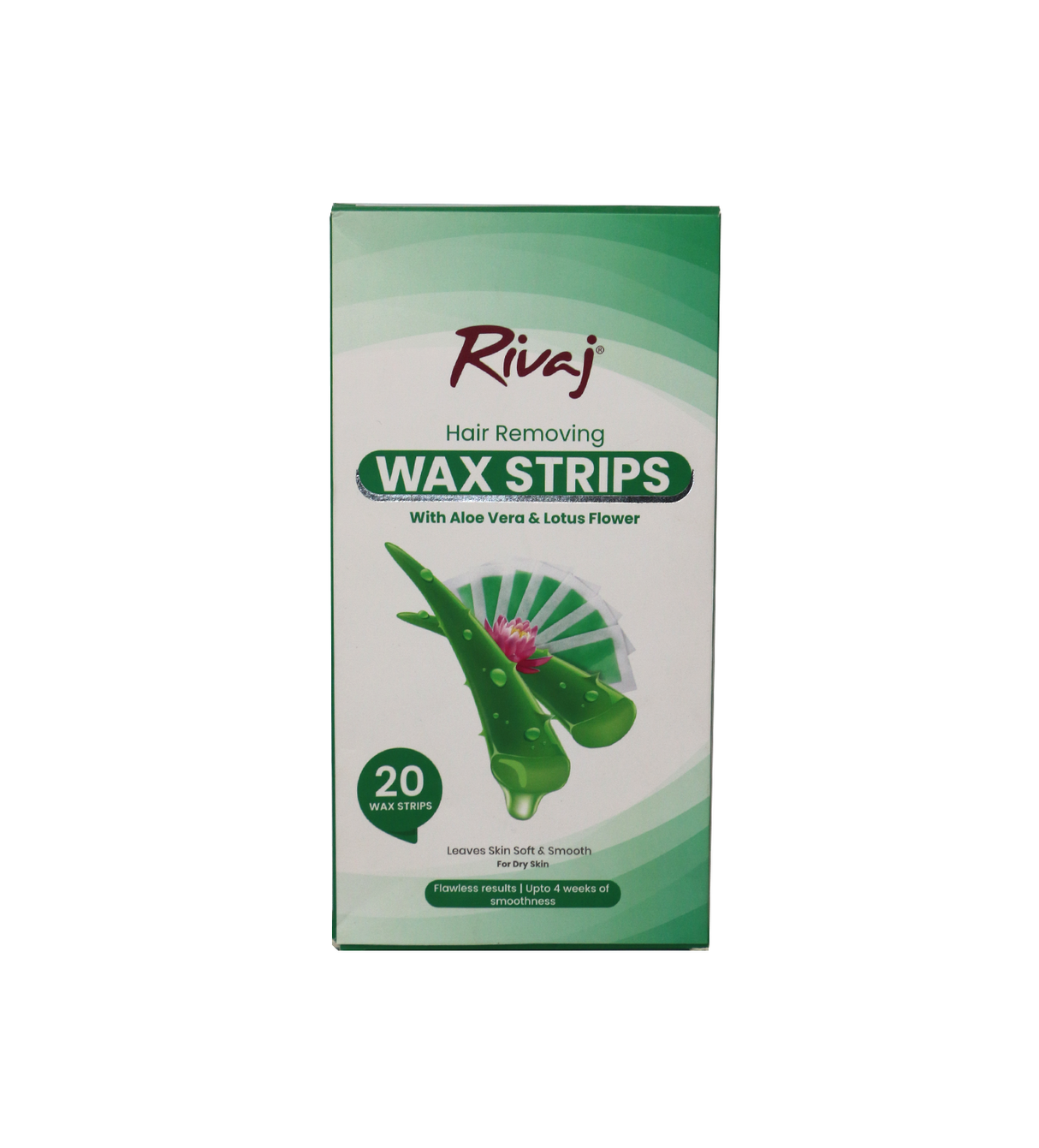 rivaj uk body wax strips aloe vera&lotus 20p
