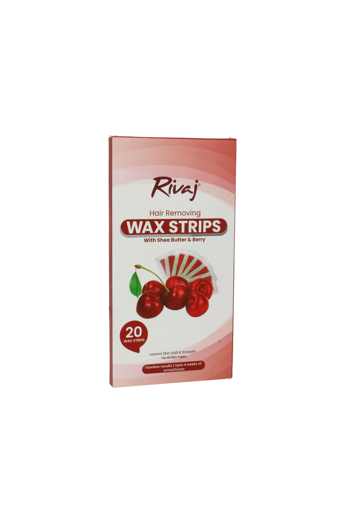 rivaj body wax strips shea butter& berry 20p