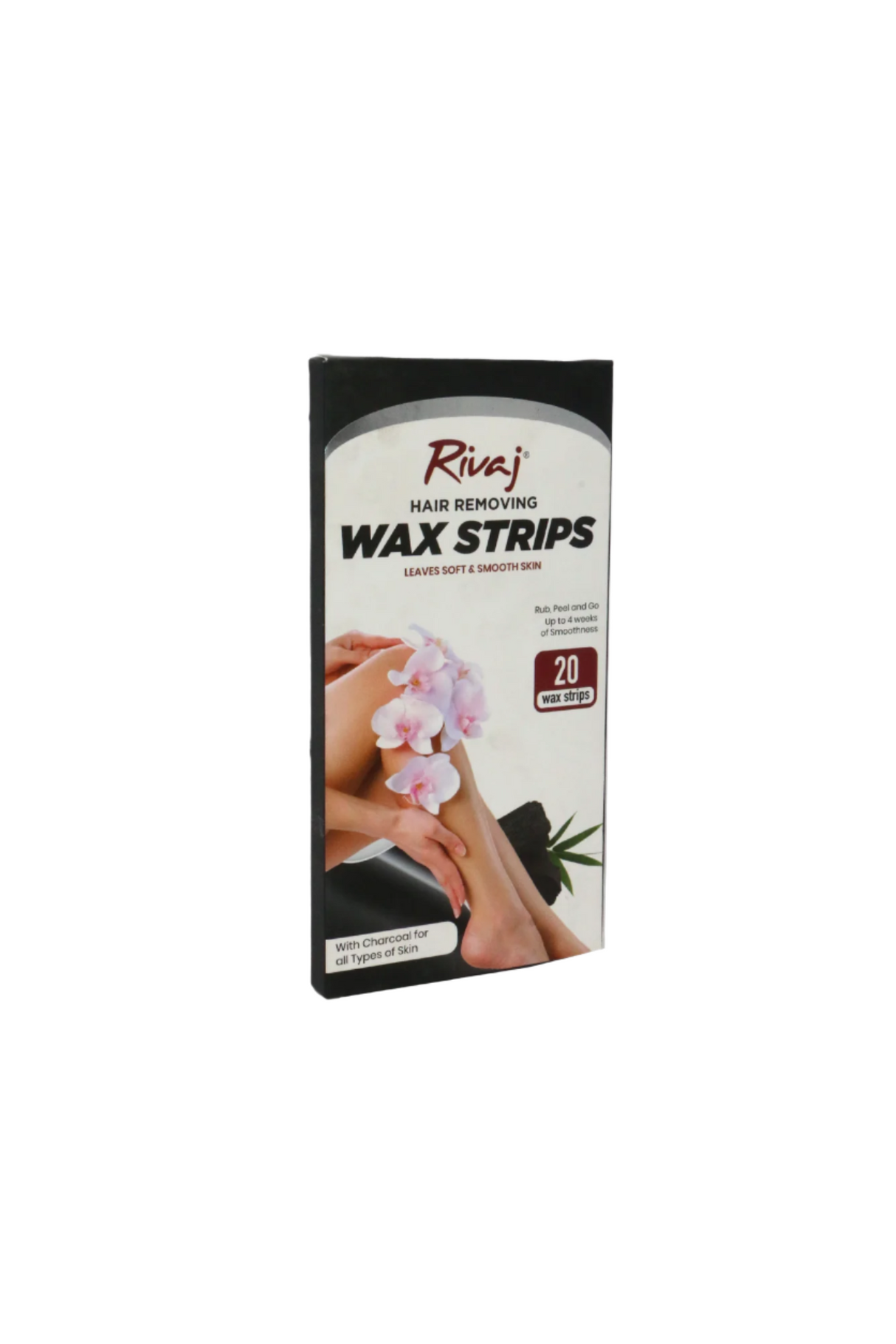 rivaj uk body wax strips charcoal 20p
