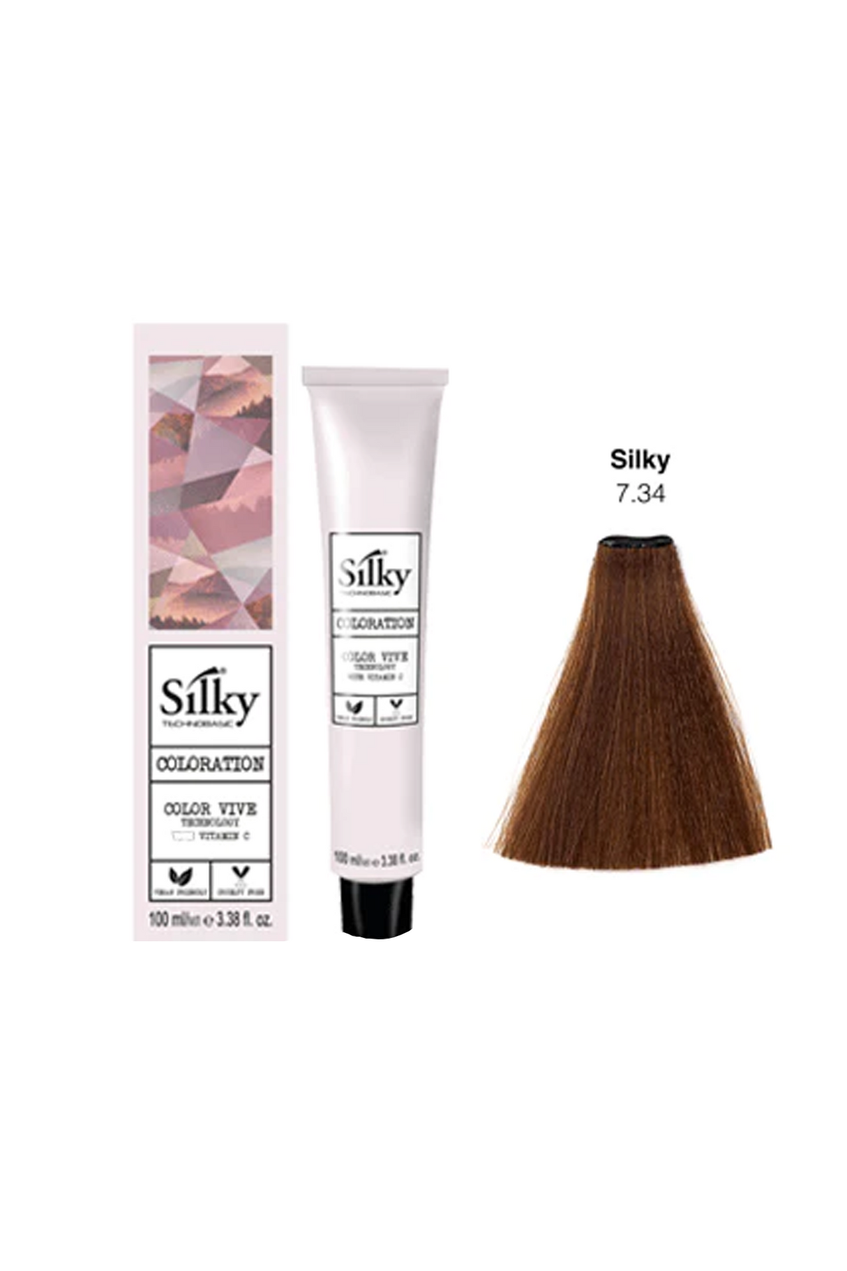 silky hair color 7.34 100ml