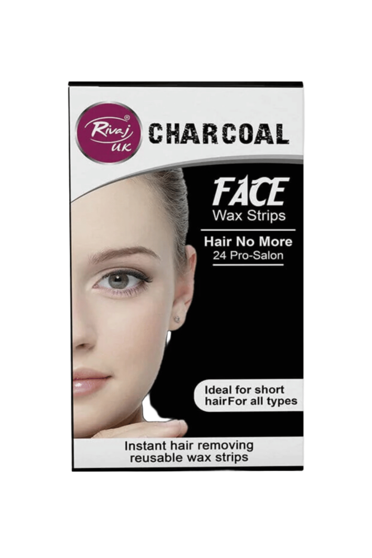 rivaj uk face wax strip charcoal