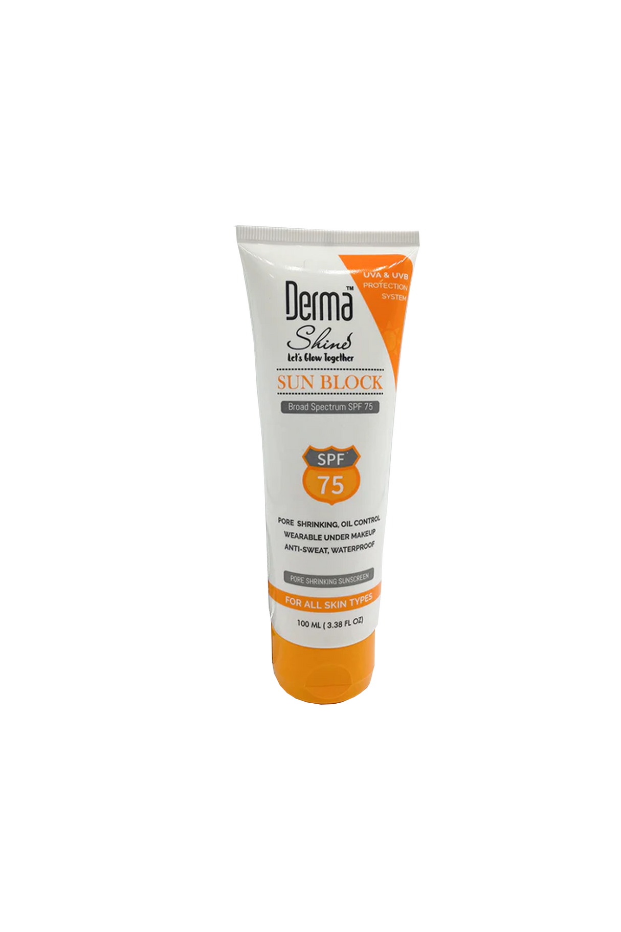 derma shine sun block spf75 100ml