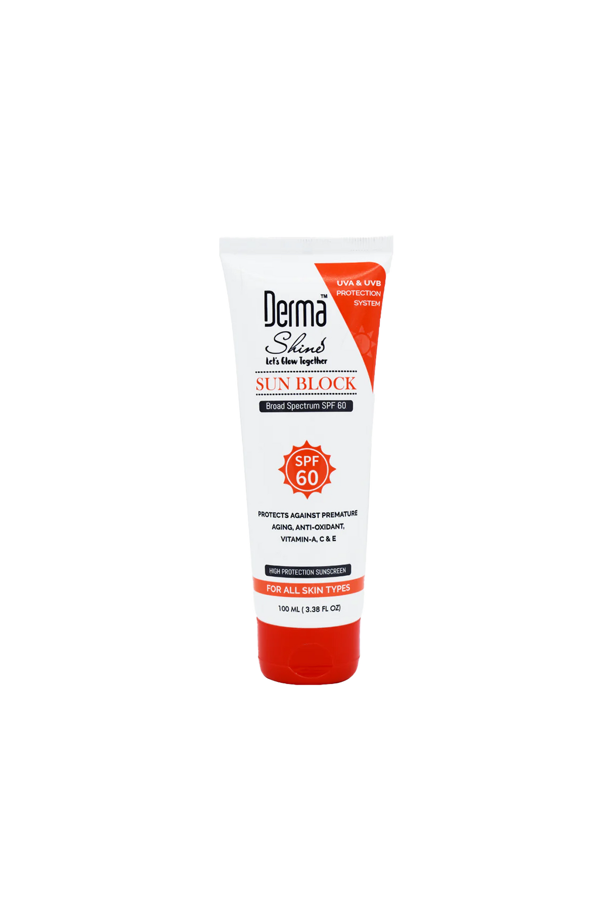 derma shine sun block spf 60 100ml