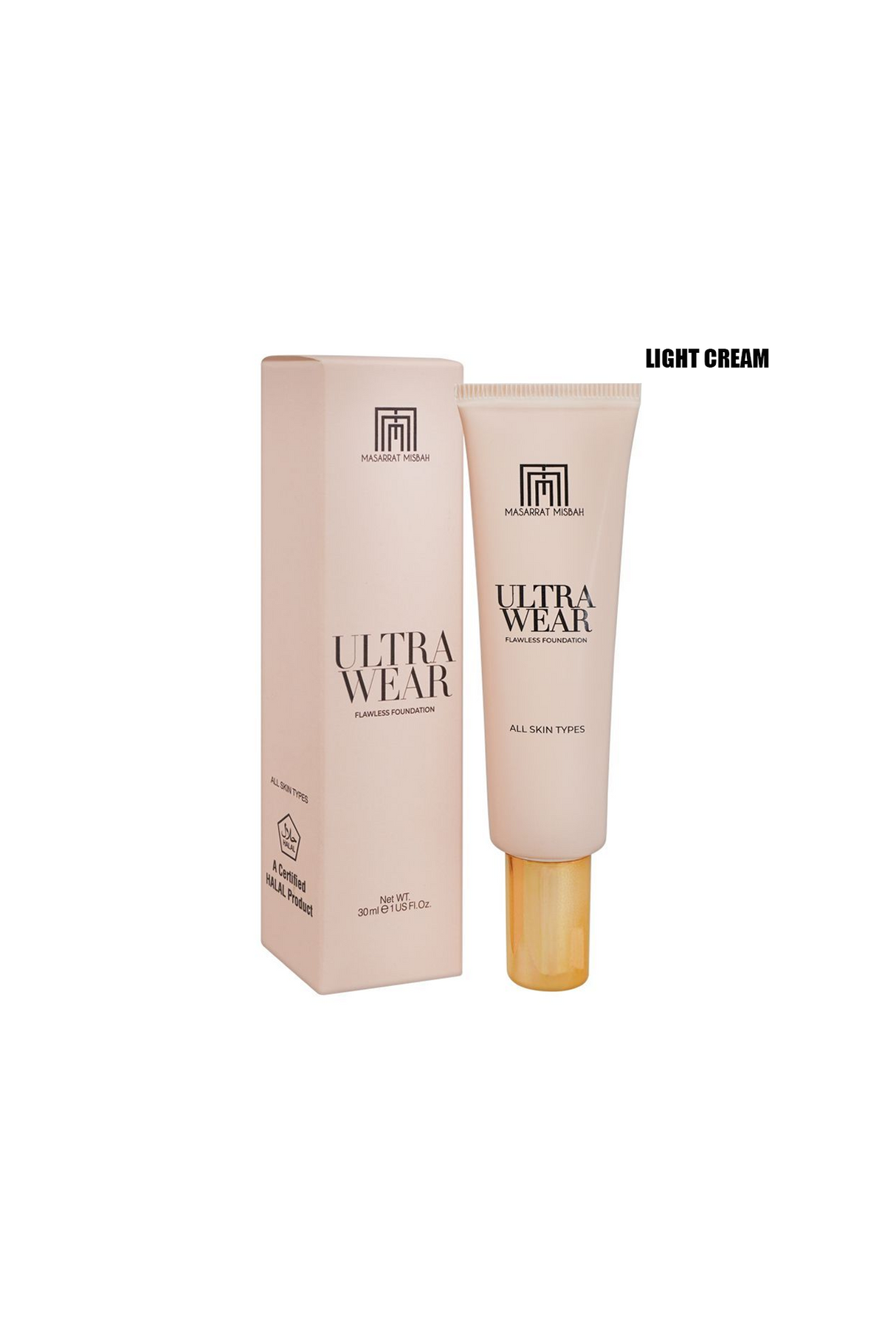 masarrat misbah foundation ultra wear light creme 30ml
