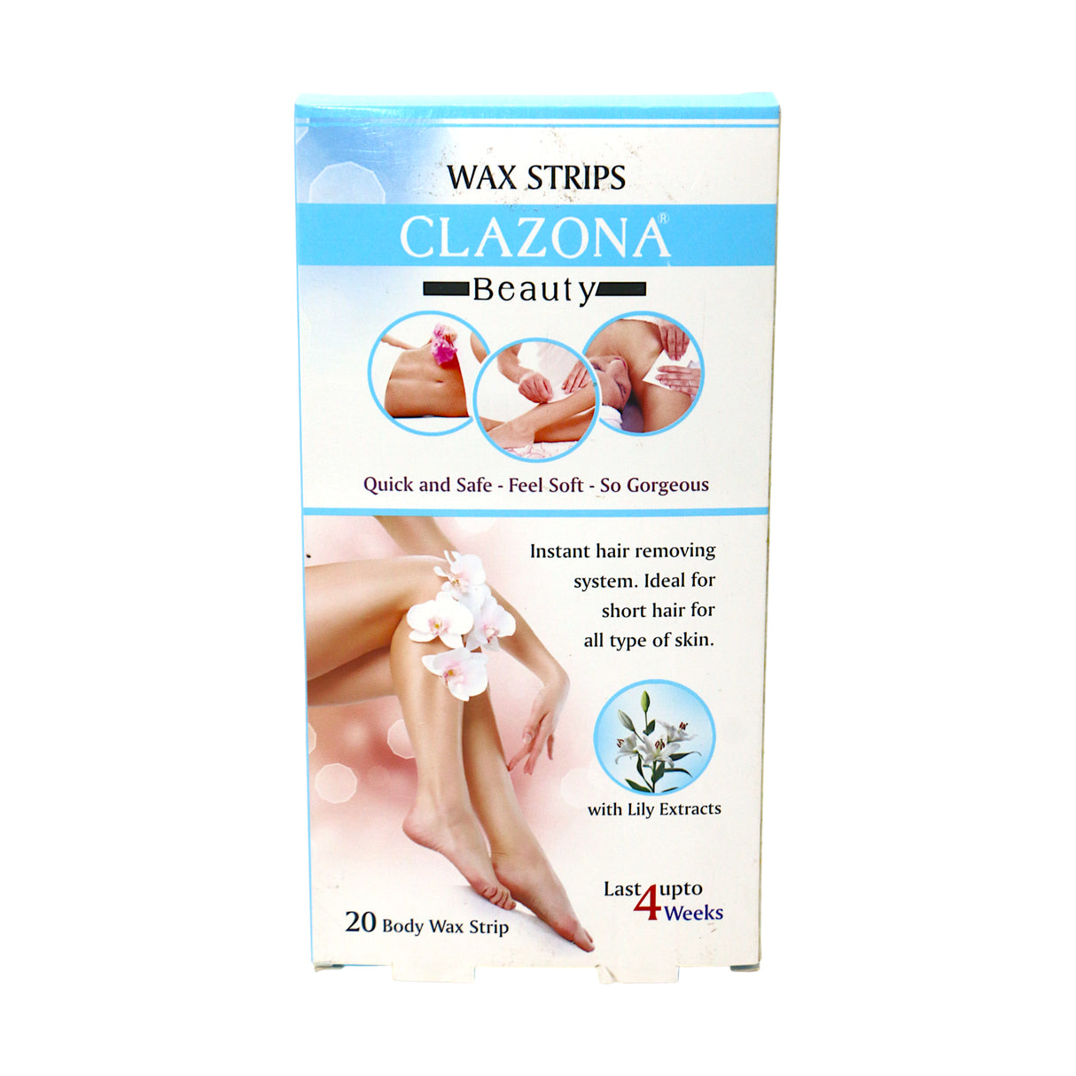 clazona wax strips lily extract 20pc