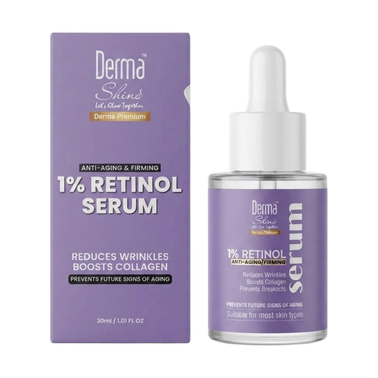 derma shine serum retinol 30ml pak