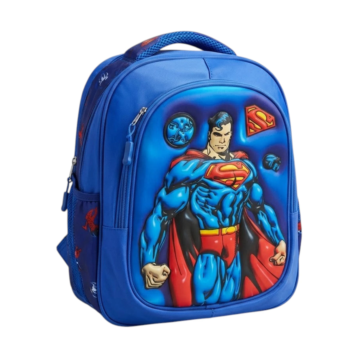 school bag 12" fiber superman