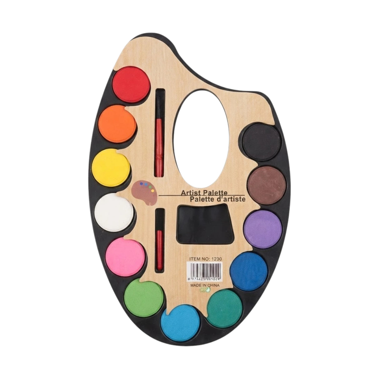 artist palette water color 12pc kds
