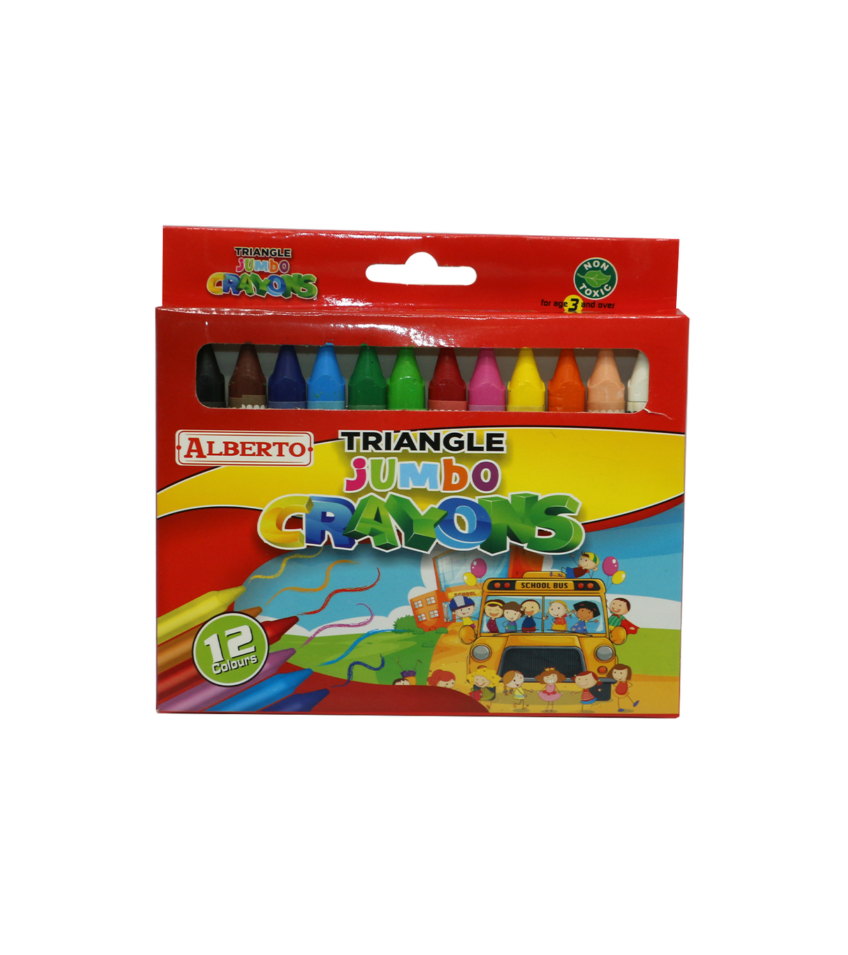 alberto triangle jumbo crayons 12pc j-12