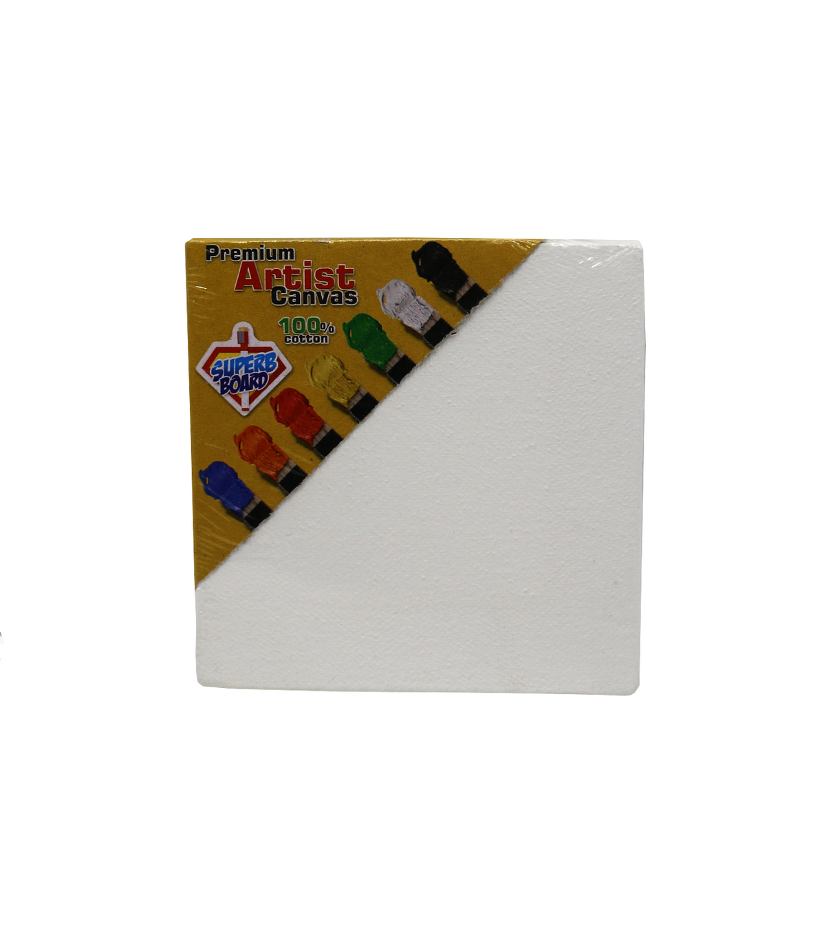 premium artist canvas board 4x4 square white