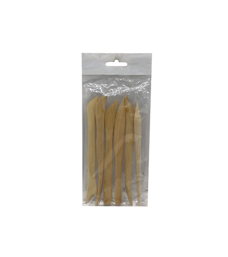 wooden sculptural knife 6pc clay tool set