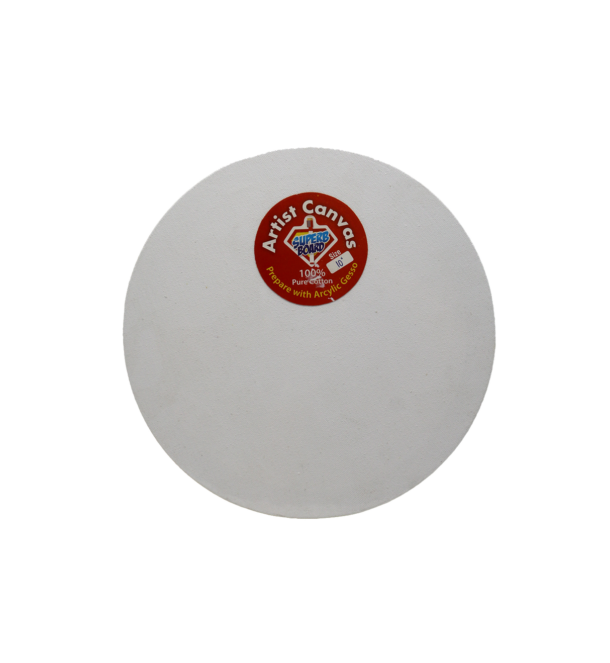 artist canvas board 10" round white