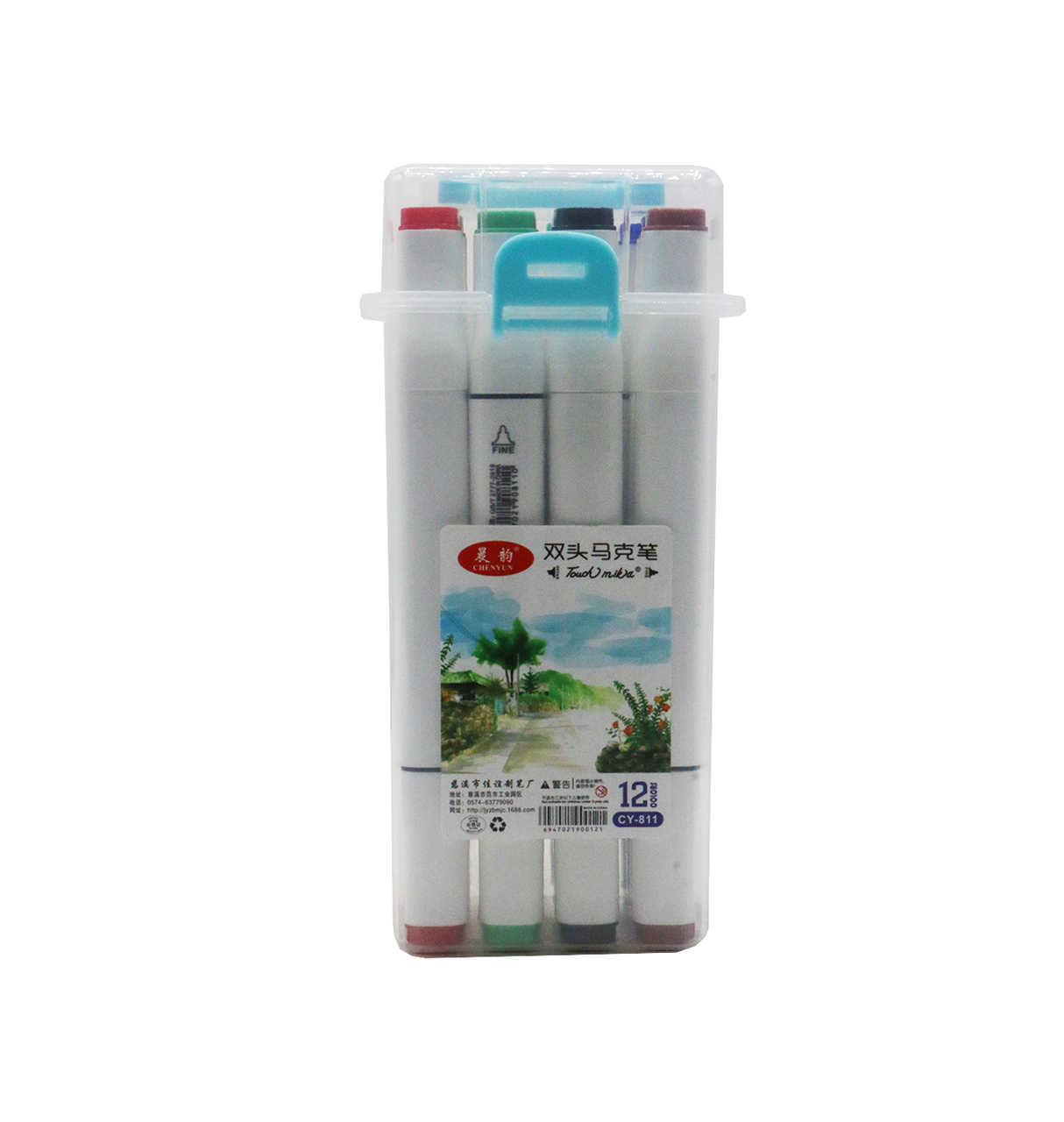 chenyun color marker 2in1 12pc china cy-811