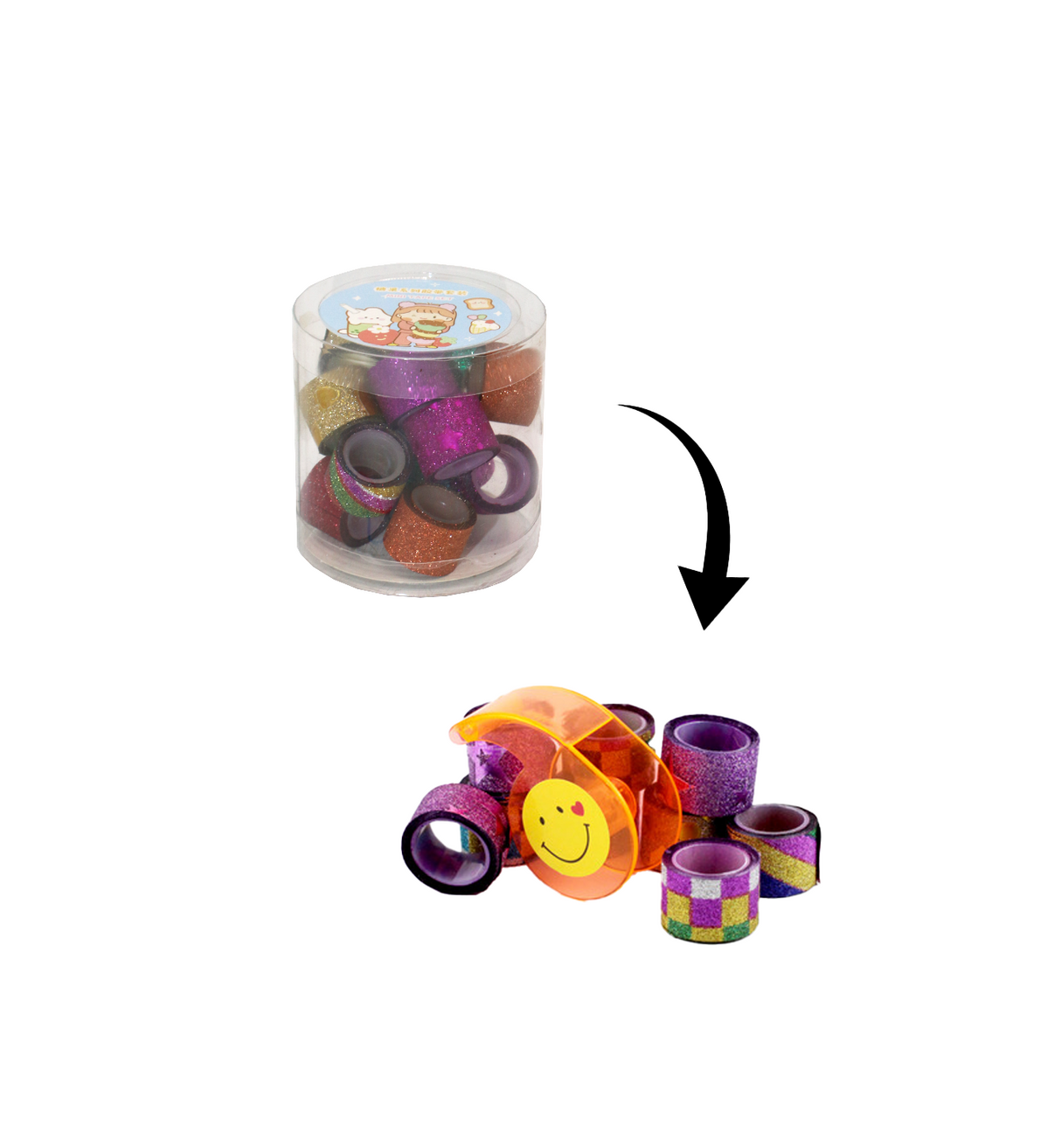 mini tape set glitter xm-jd2293
