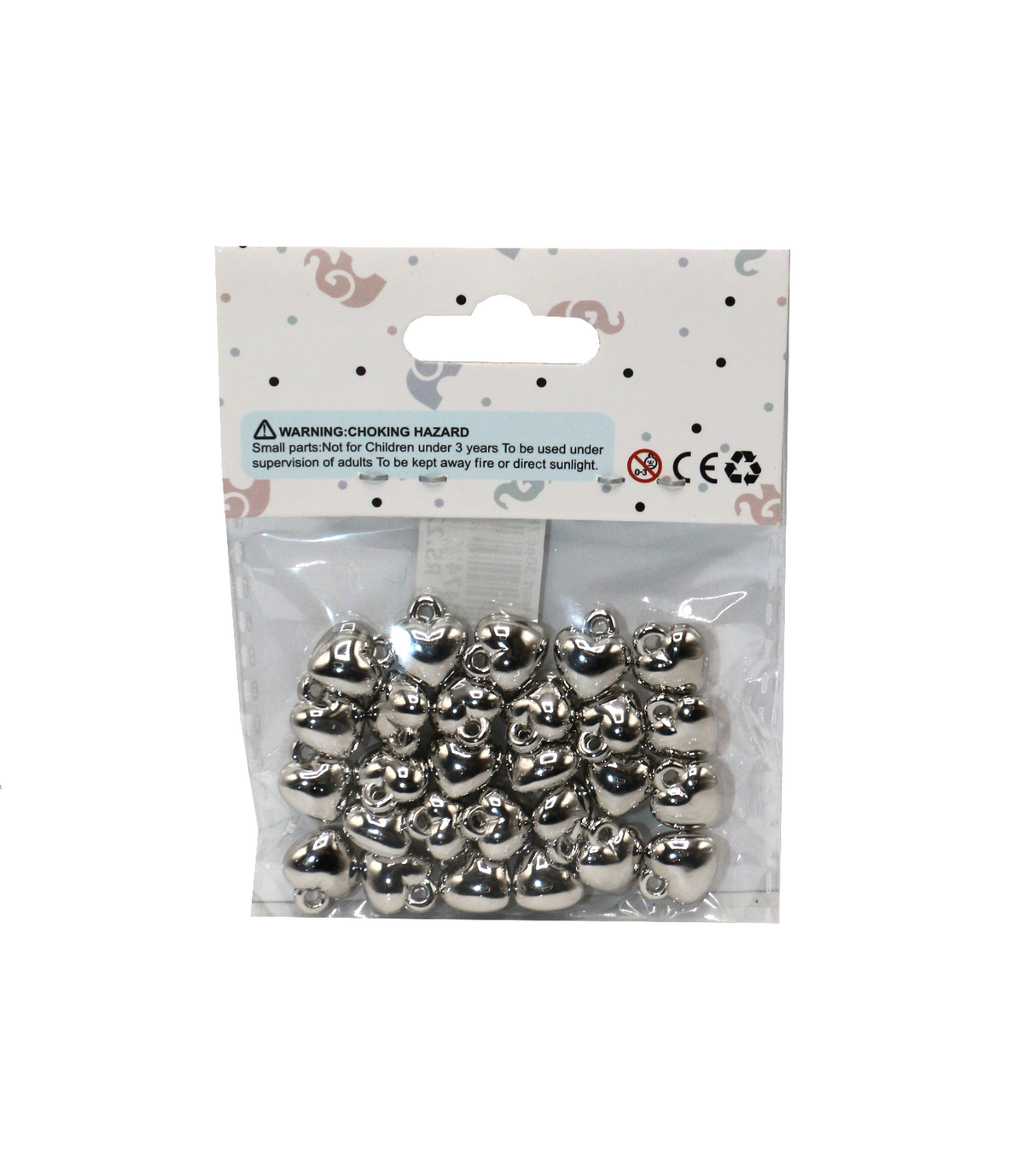art and craft heart keyring 30pc 7862