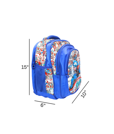 school bag 15" captain america 15x10x6