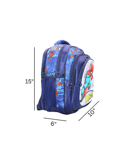 school bag 15" spider man 15x10x6