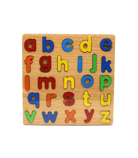 wooden peg board alphabet small