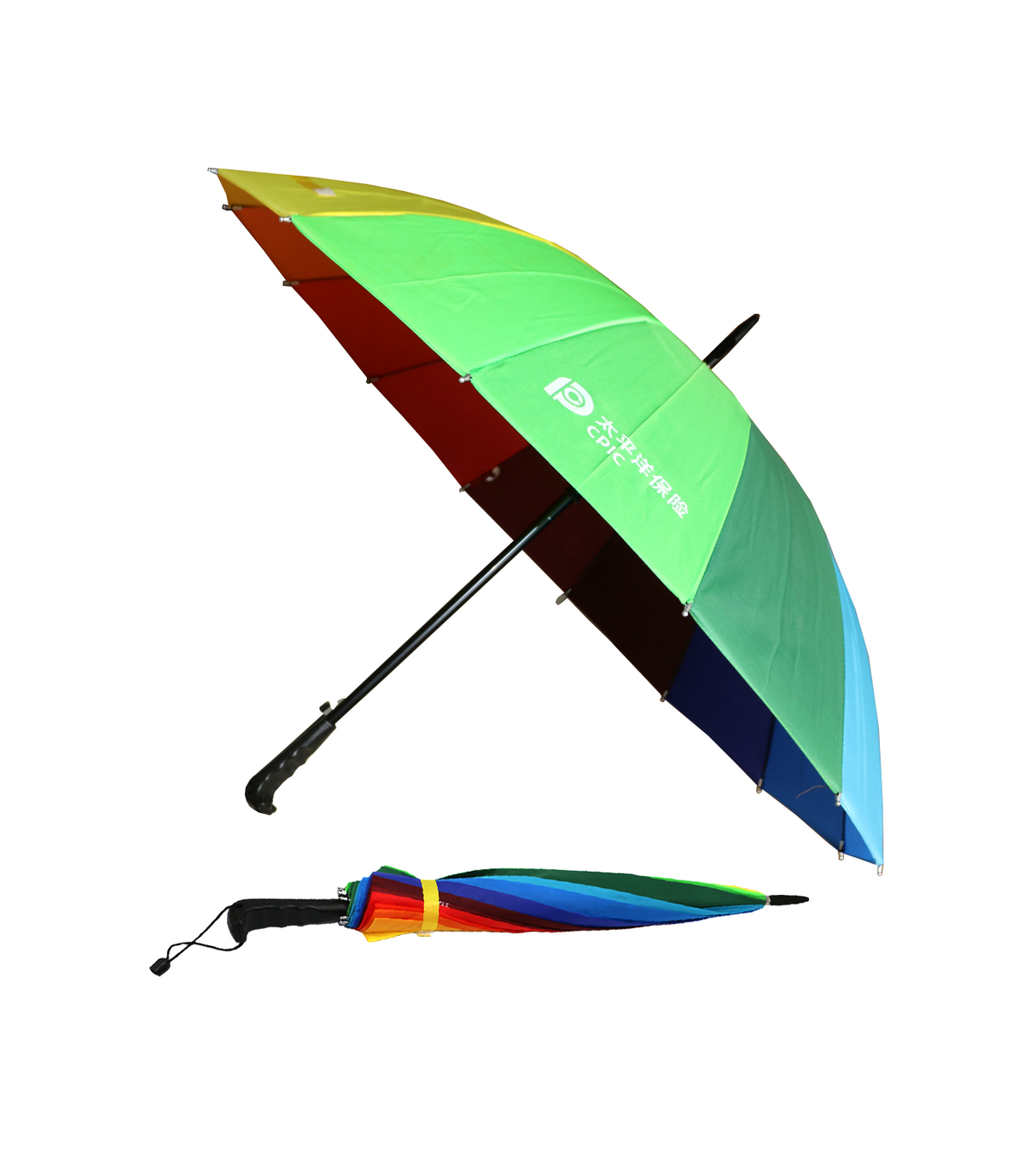 rainbow umbrella wind proof colourfull umbrella 16k