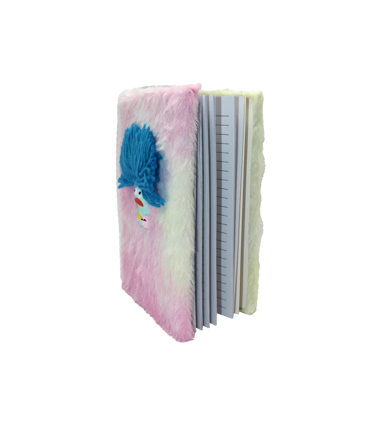 diary fur doll with cute funny hair clip d5180