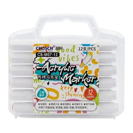 acrylic color marker 12pc keep shining mo7-12 china