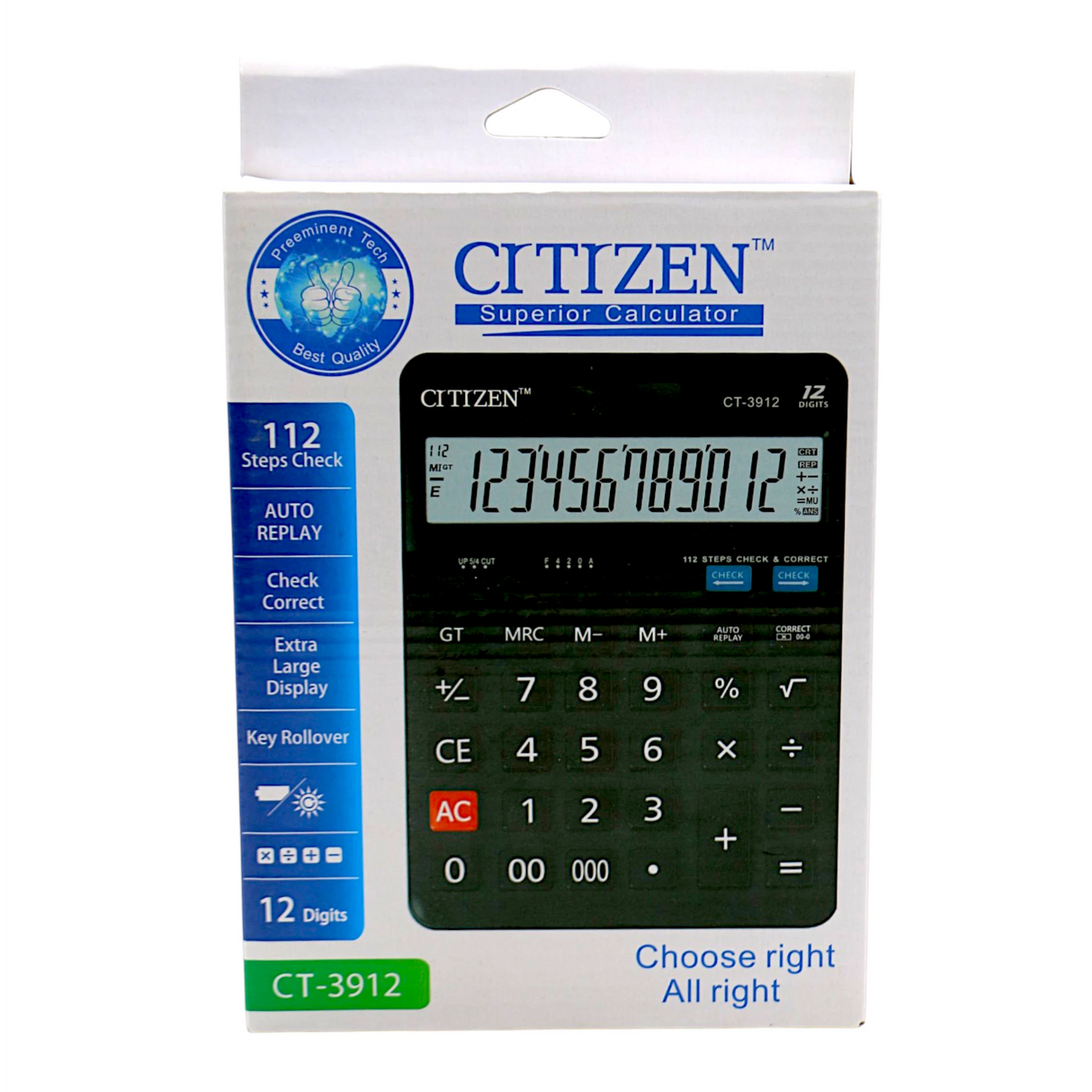 citizen calculator ct-3912