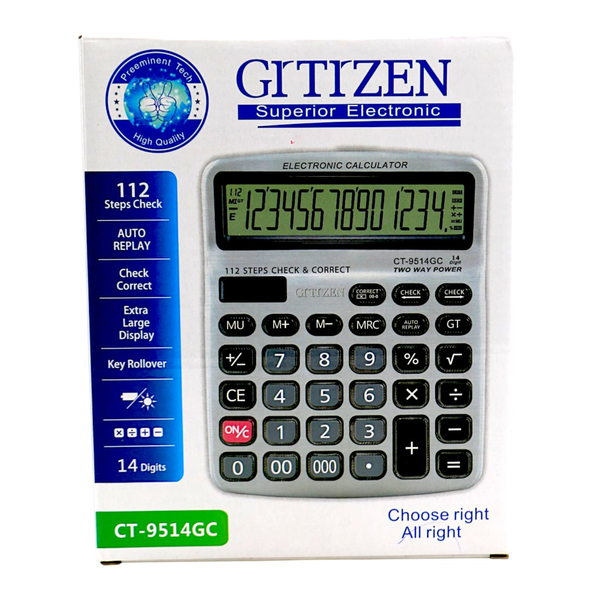 electronic calculator 9514
