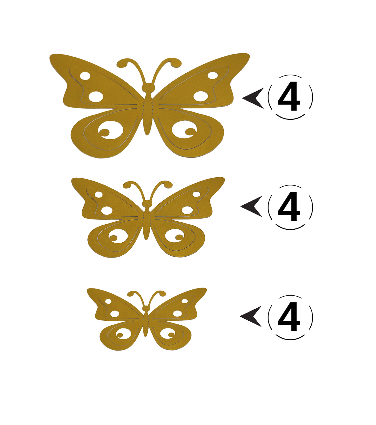 3d sticker butterfly 12pc