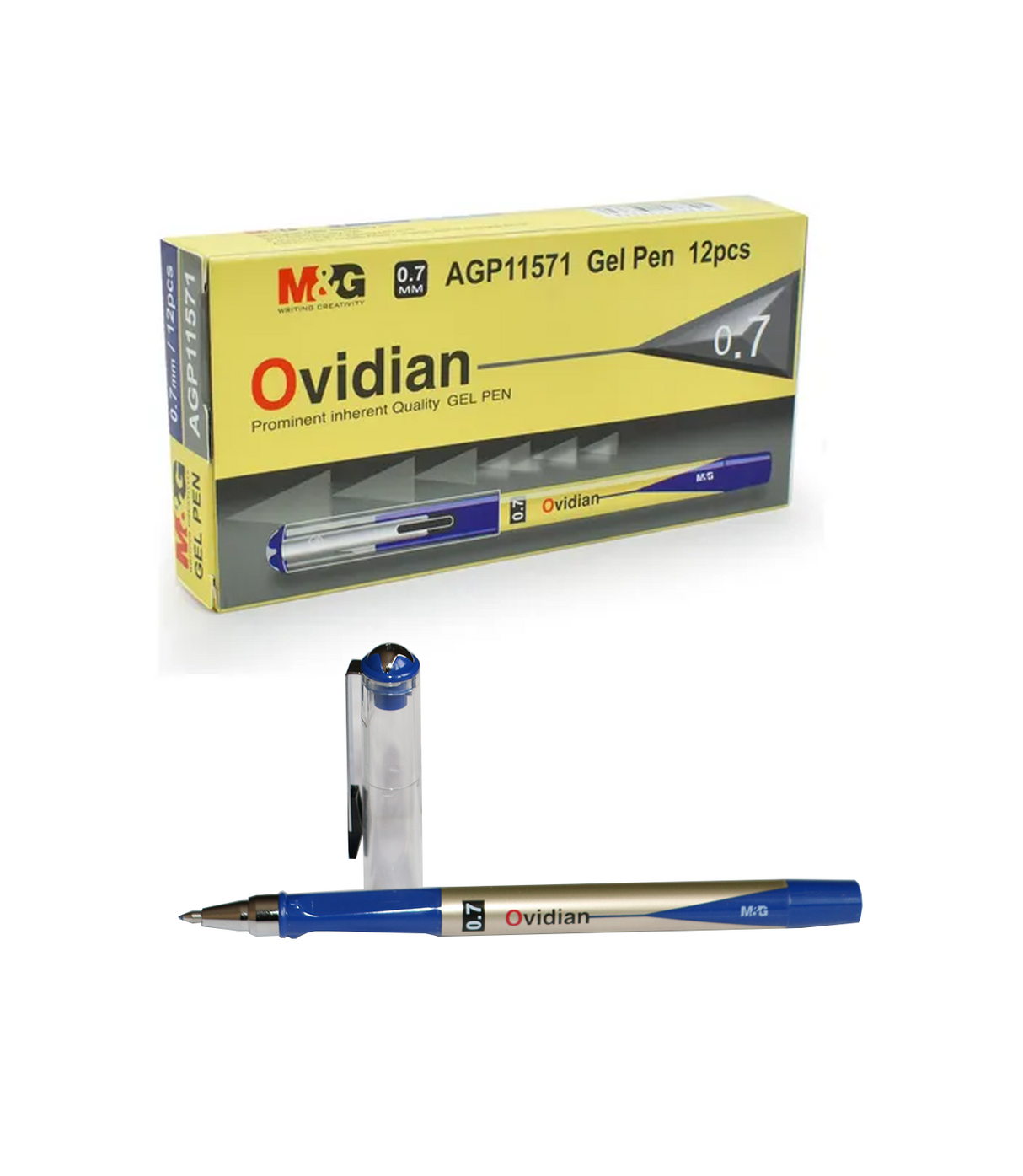 m&g gel pen ovidian blue agp11571