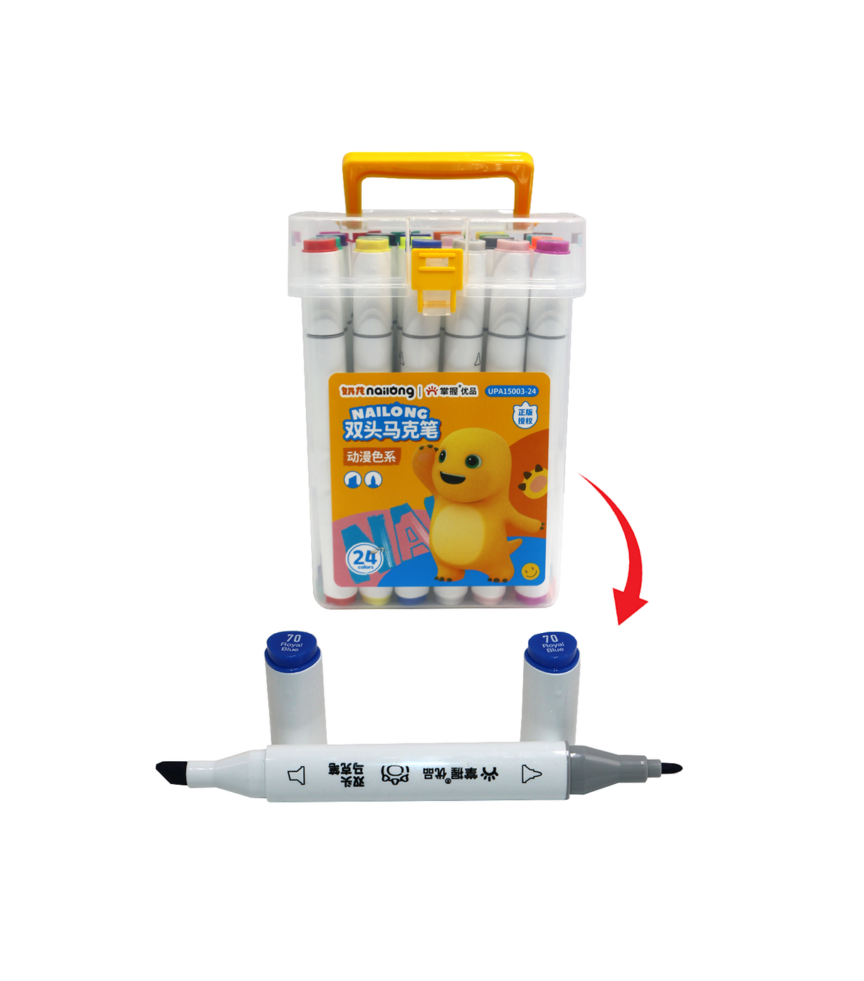 marker color 24pc 2in1 china upa15003-24