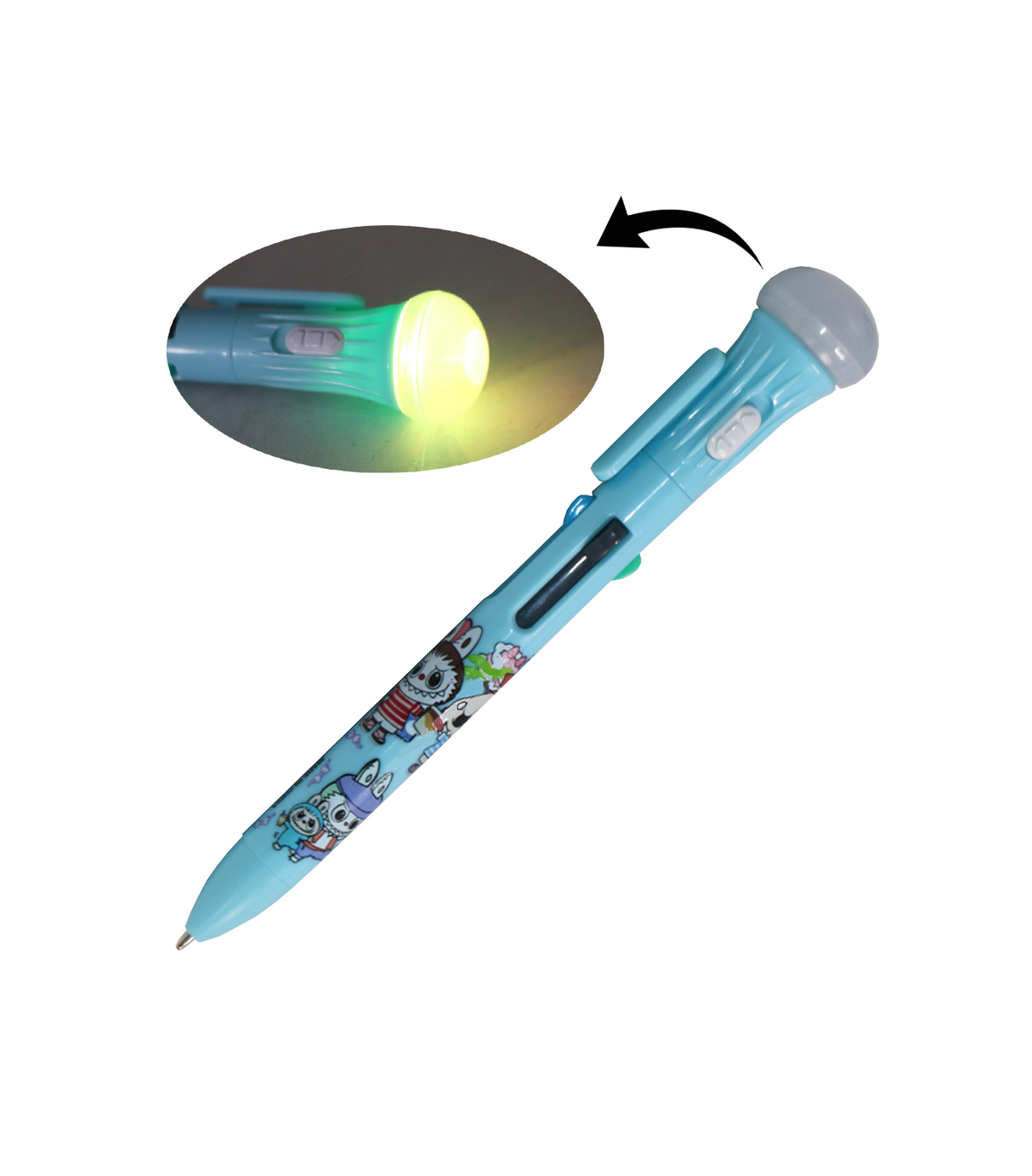 ball pen 4 color with light e-9823 china