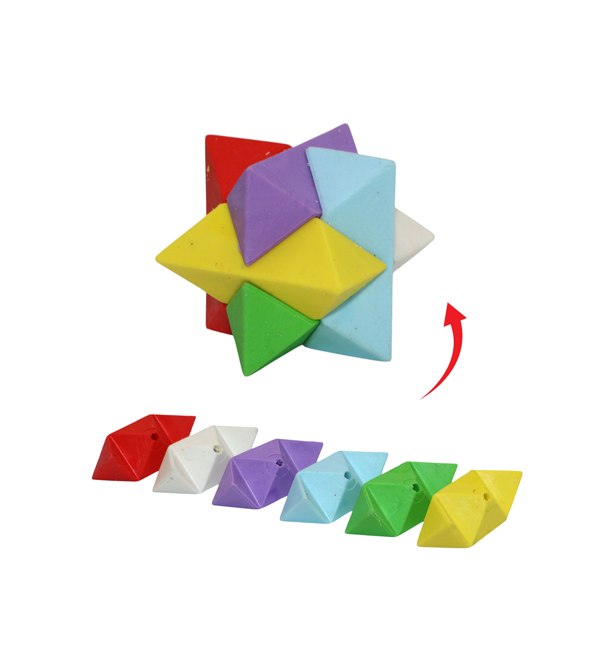 eraser set color ful star shape china qh-8625
