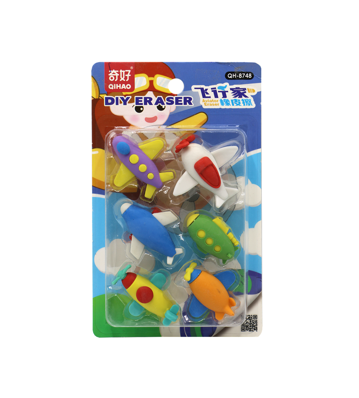 eraser set airplane shape china qh-8748