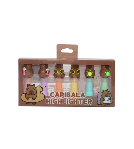 highlighter capibala color ful 6pc china md-349