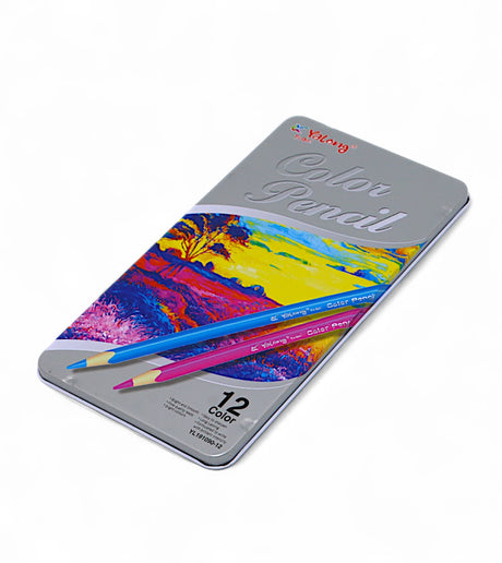 yalong color pencil metal box 12 color yl191090-12 china