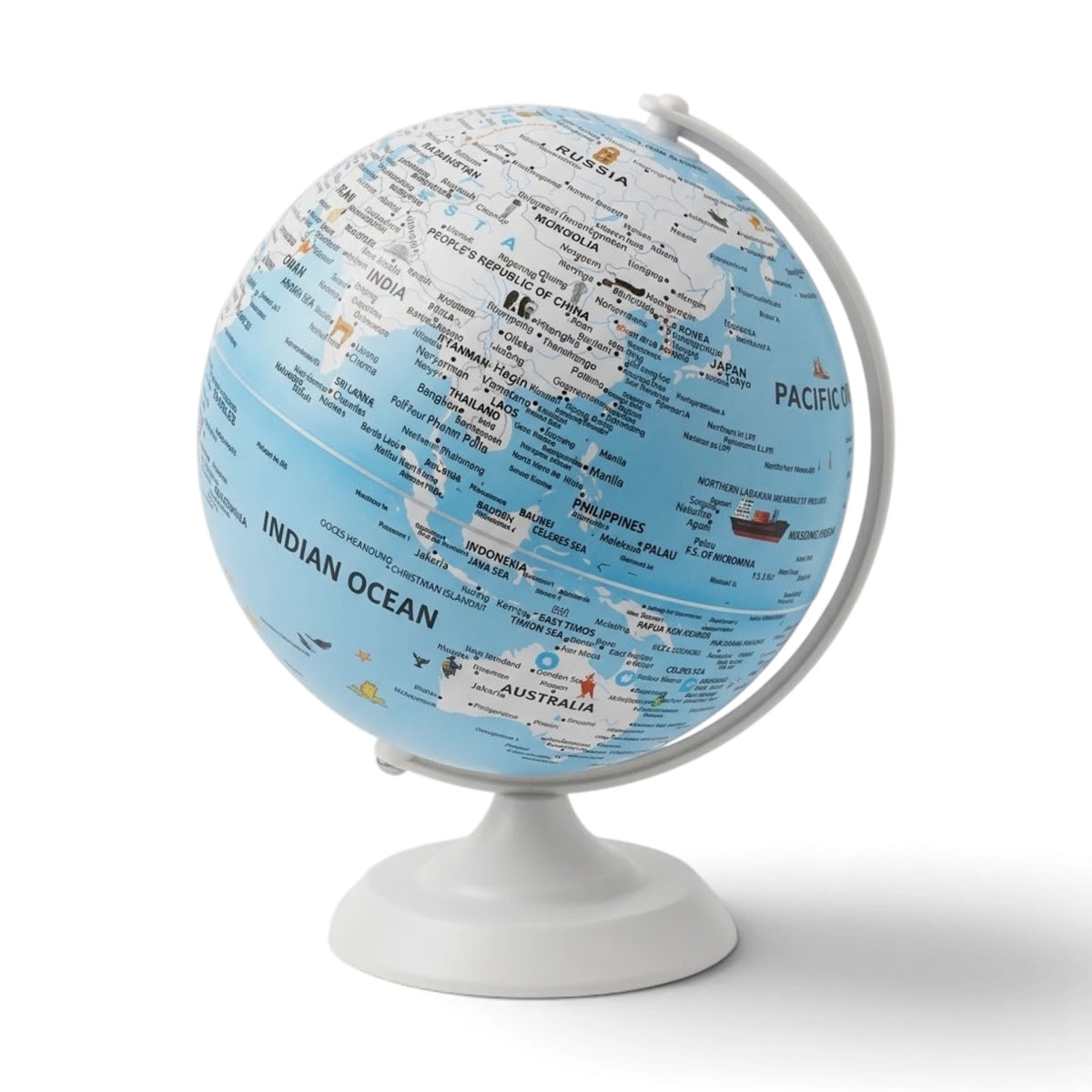 educational globe 20cm pvc plastic