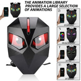 led light back pack with eyes screen display china