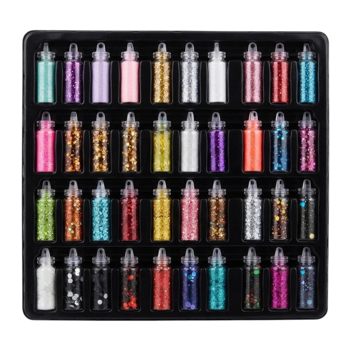 mini glitter bottle set 48pc