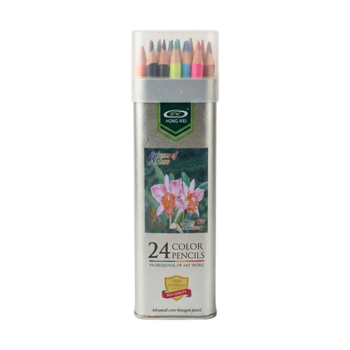 hong wei color pencil 24 color hexagonal china