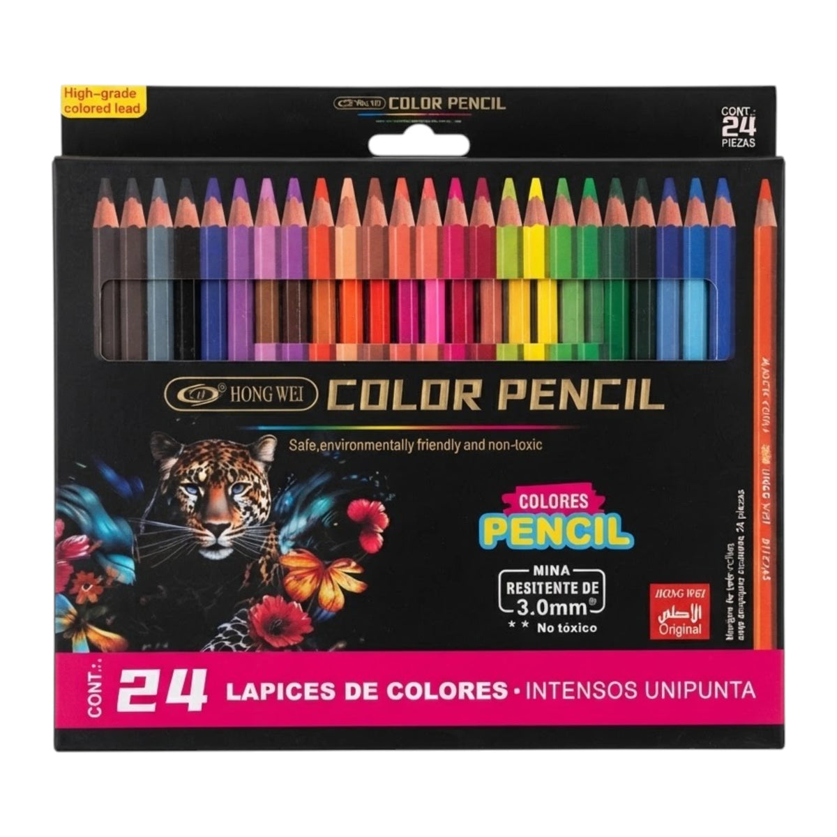 hong wei color pencil 24 color china hw-255-24
