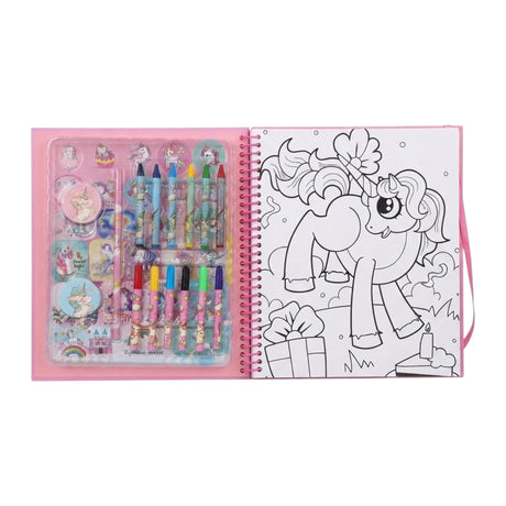 ring color & sticker book unicorn u17-026