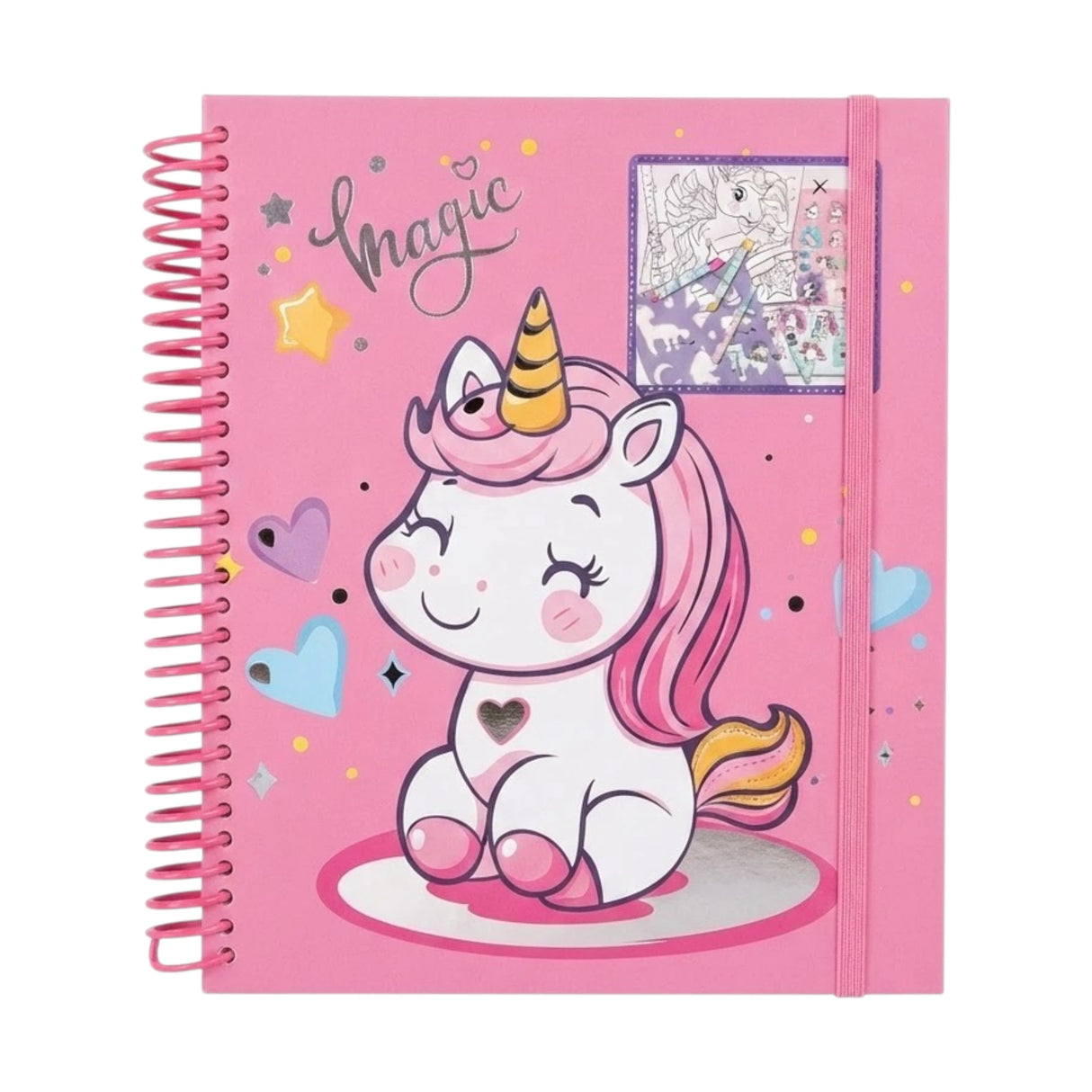 ring color & sticker book unicorn u17-026