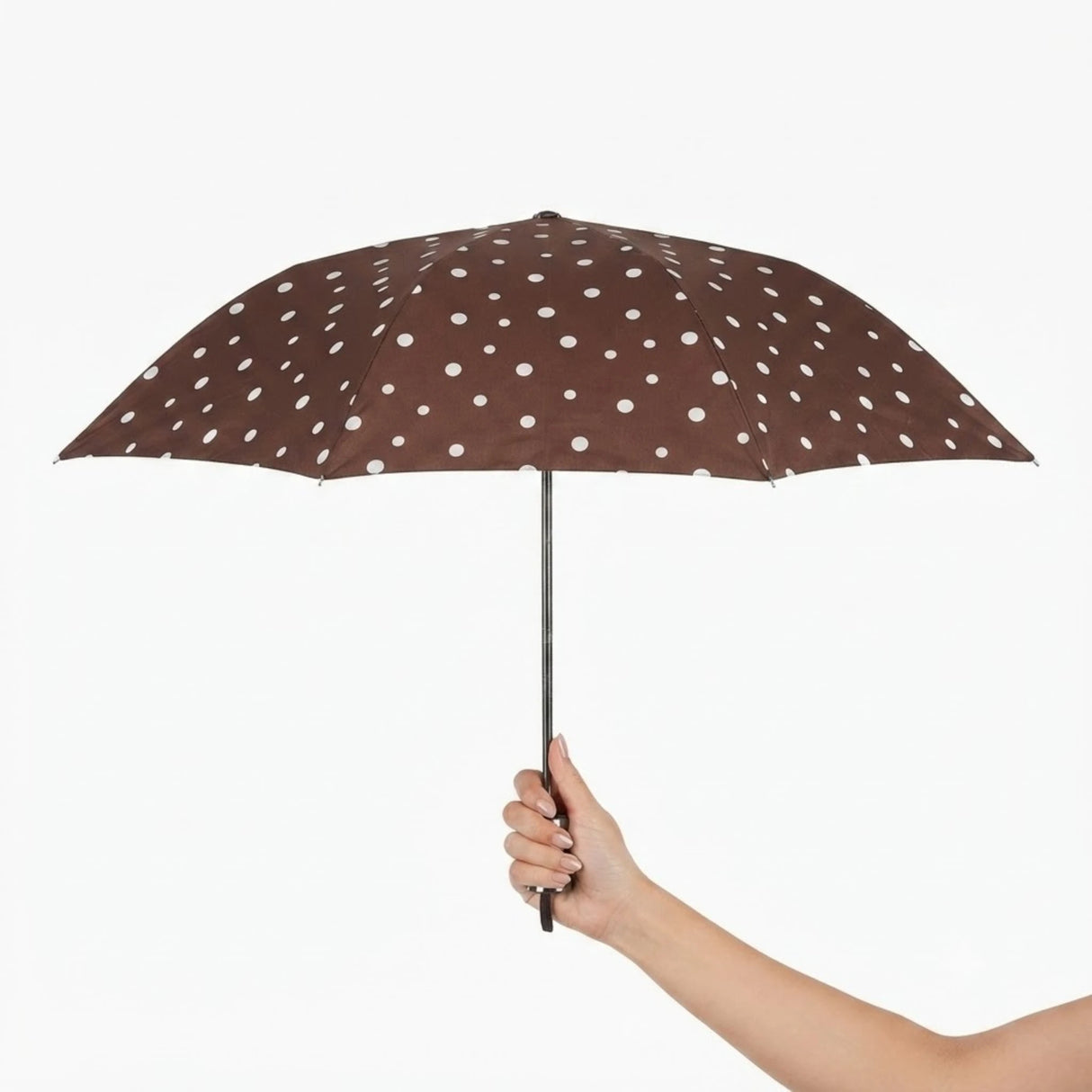 folding umbrella with metal handle