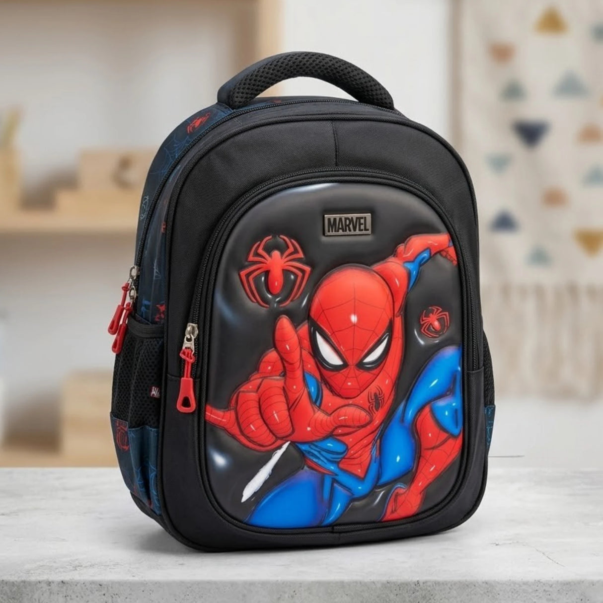 school bag fiber 12'' spider man