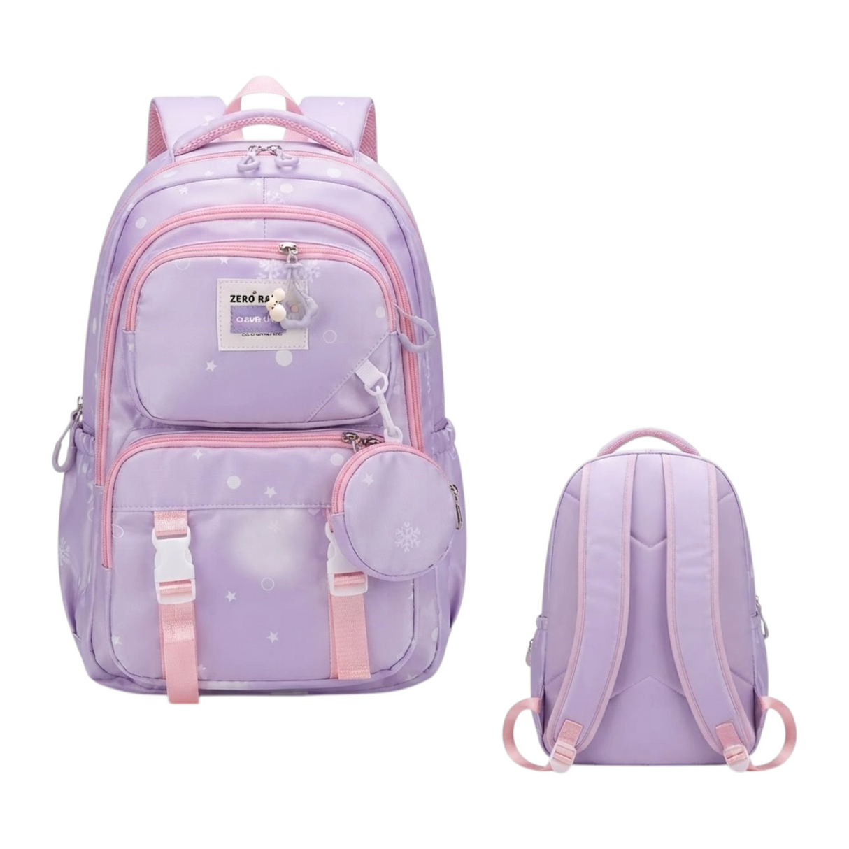 school bag with mini pouch
