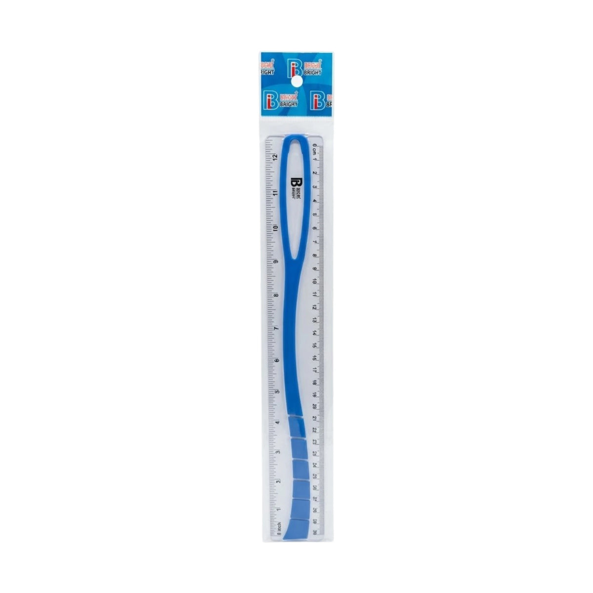 bright plastic scale 12"